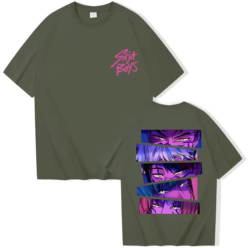 Kpop Demon Hunter Men's Anime Graphic T Shirts Summer Crew Neck Man Woman T-Shirt Homme Casual Daily Trendy Unisex Tees Y2k Tops