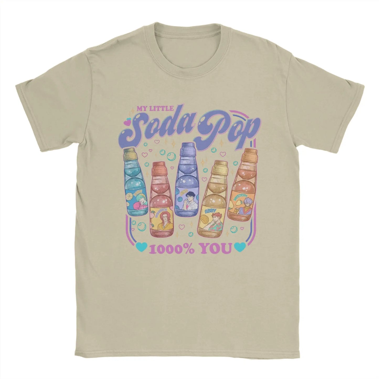 Soda Pop Saja Boys Demon Hunters Kpop T Shirt Men Pure Cotton Vintage T-Shirts Round Collar Tees Short Sleeve Tops Adult