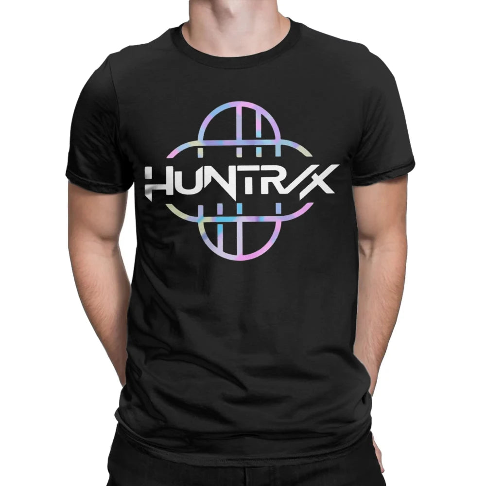 K POP Demon Hunters Logo T-Shirt for Men HUNTRIX Casual Pure Cotton Women Tees O Neck Short Sleeve T Shirts Adult Clothing