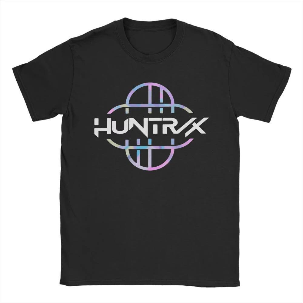 K POP Demon Hunters Logo T-Shirt for Men HUNTRIX Casual Pure Cotton Women Tees O Neck Short Sleeve T Shirts Adult Clothing