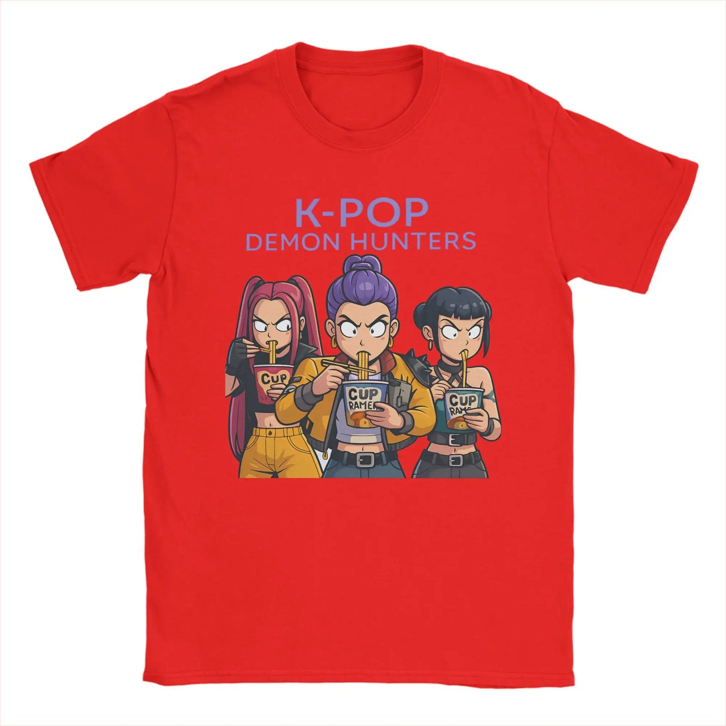 Crazy Rujinu Rumi And Jinu Kpop Demon Hunters T-Shirt for Men Round Neck 100% Cotton T Shirt Short Sleeve Tees Big Size Clothing