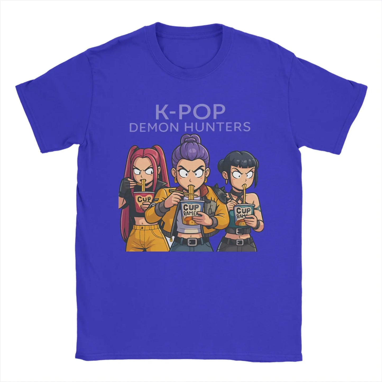 Crazy Rujinu Rumi And Jinu Kpop Demon Hunters T-Shirt for Men Round Neck 100% Cotton T Shirt Short Sleeve Tees Big Size Clothing