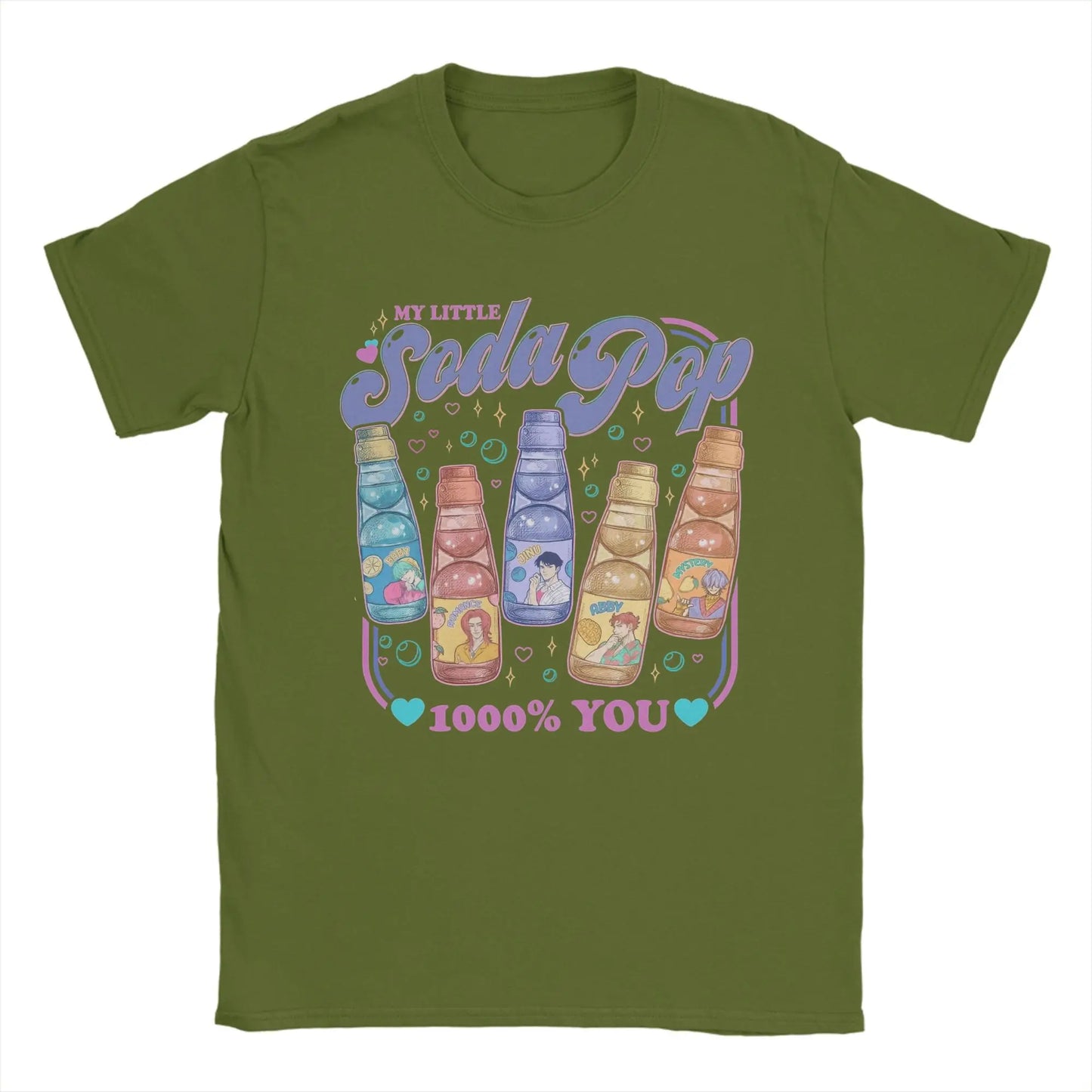 Soda Pop Saja Boys Demon Hunters Kpop T Shirt Men Pure Cotton Vintage T-Shirts Round Collar Tees Short Sleeve Tops Adult