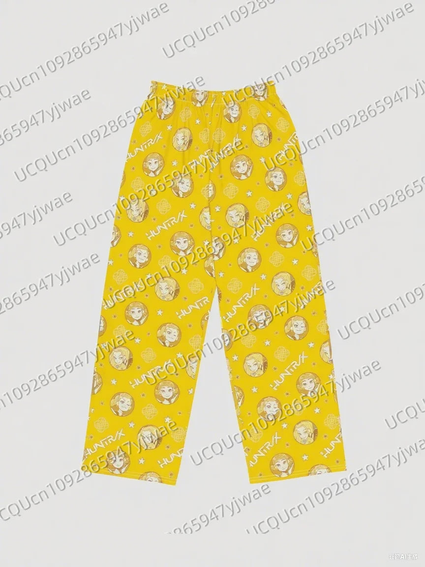 KPop Demon Hunters Pajamas 2025 KPop Demon Hunters Tiger Rumi Cats Print Women's Fashion Long Pants For Youth Men's Trousers