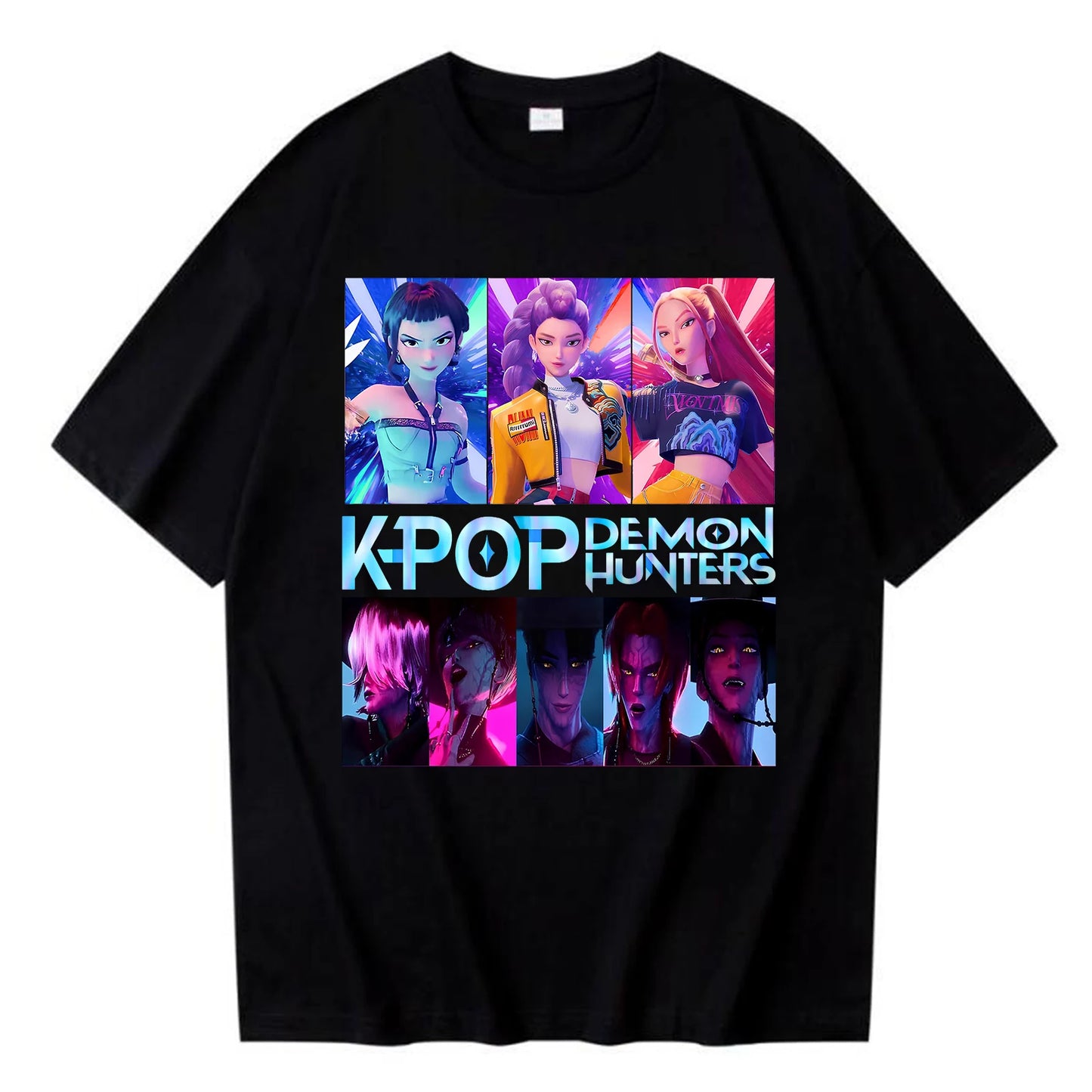 Kpop Demon Hunters Saja Boys T-shirt Harajuku Women Girl Huntrix O-neck Summer Shirt Gift for Fans