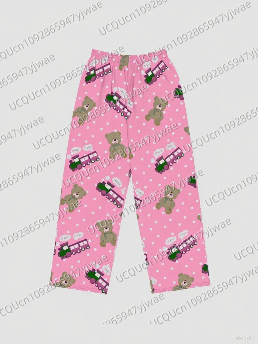 KPop Demon Hunters Pajamas 2025 KPop Demon Hunters Tiger Rumi Cats Print Women's Fashion Long Pants For Youth Men's Trousers