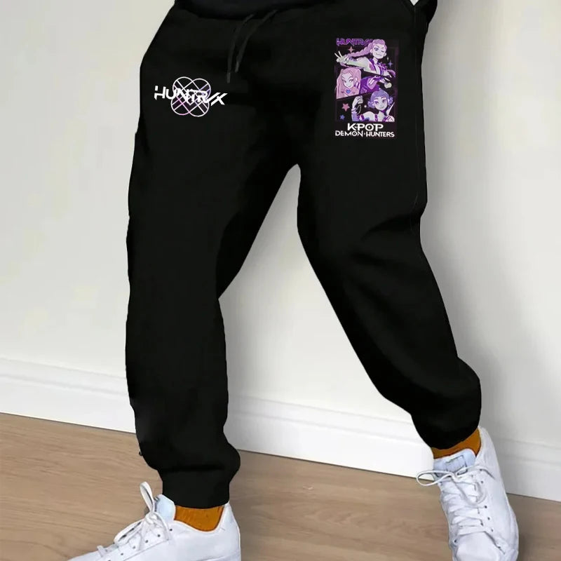 Kpop Demon Hunter Pants Harajuku Streetwear Men Women Jogging Sweatpants Print Running Trousers Sport Oversized Jogger Pants