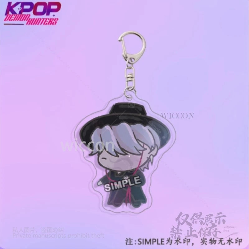 Exclusive Anime Demon Hunters K-Pop Mira Keychain mystery baby romance Jinu Zoe Abby pendant collection Key Chain Women Halloween Party