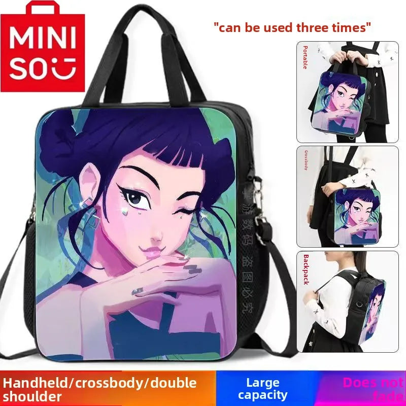 2025 MINISO brand new collaboration Kpop movie 'Demon Hunter' student backpack, crossbody bag, handbag