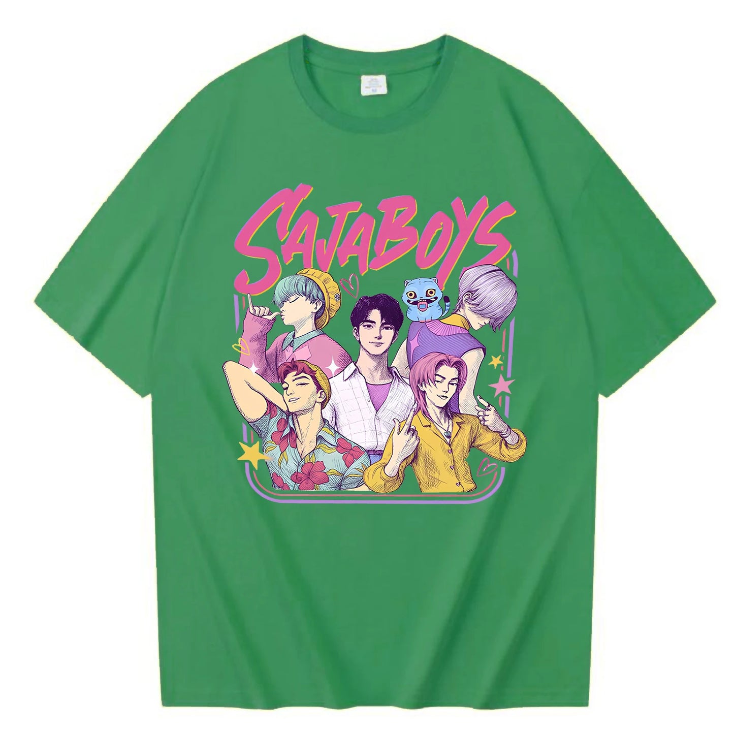 Kpop Demon Hunters Saja Boys T-shirt Harajuku O-neck Shirt Gift for Fans