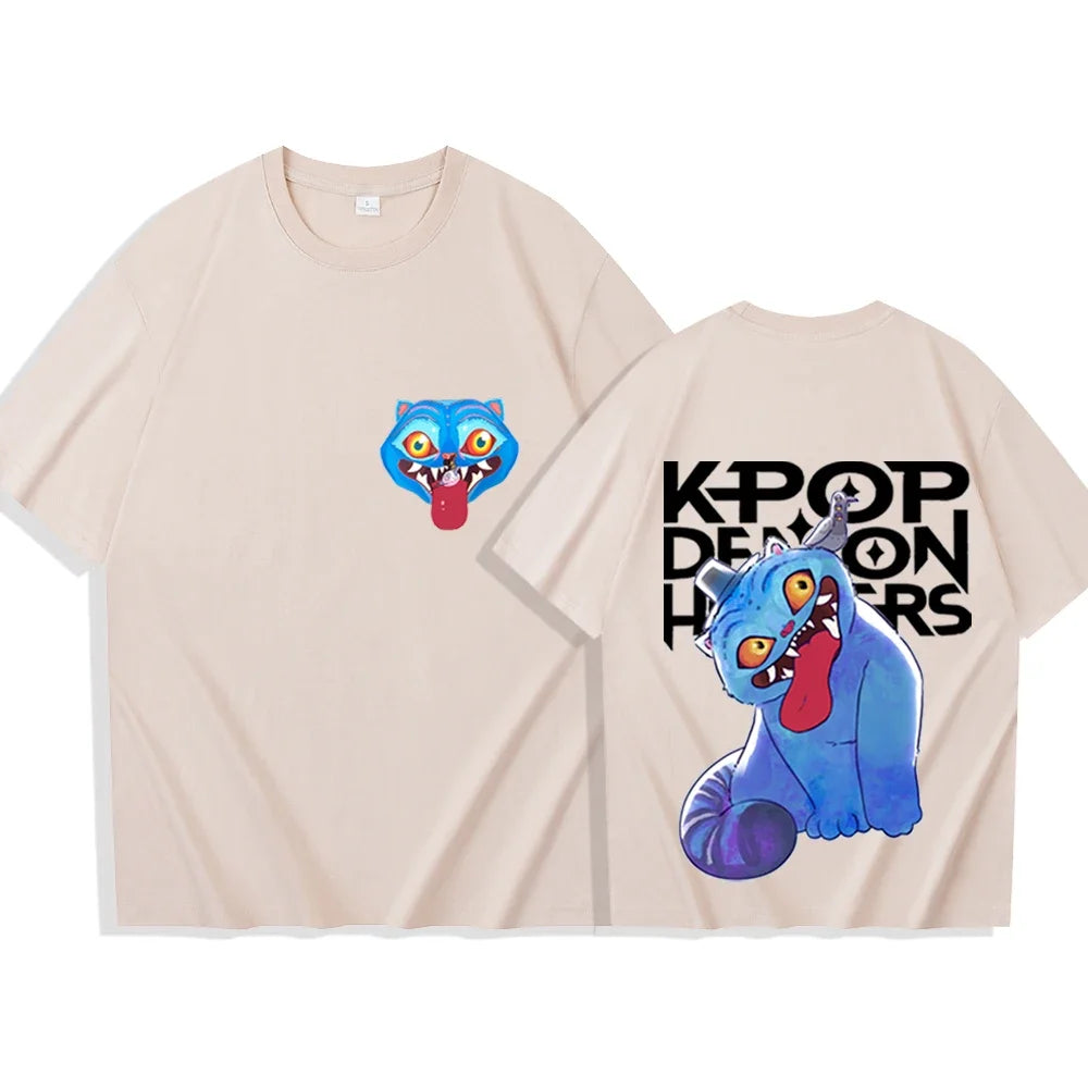 2025 Kpop Demon Hunters Tiger Pet T-shirt Unisex Men Women Casual Pullover Tops