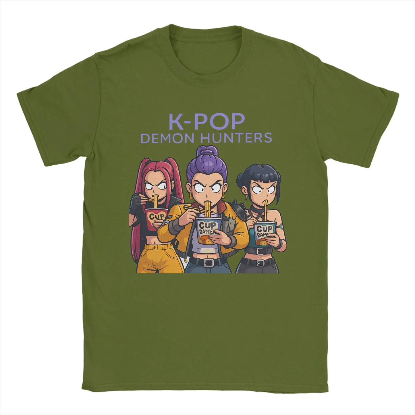 Crazy Rujinu Rumi And Jinu Kpop Demon Hunters T-Shirt for Men Round Neck 100% Cotton T Shirt Short Sleeve Tees Big Size Clothing