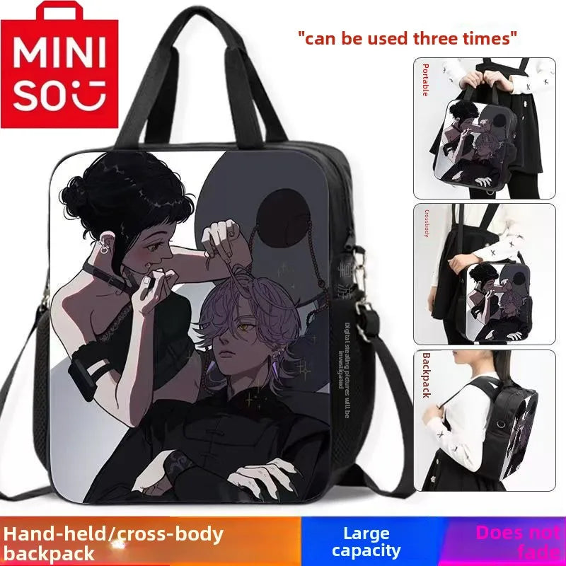 2025 MINISO brand new collaboration Kpop movie 'Demon Hunter' student backpack, crossbody bag, handbag