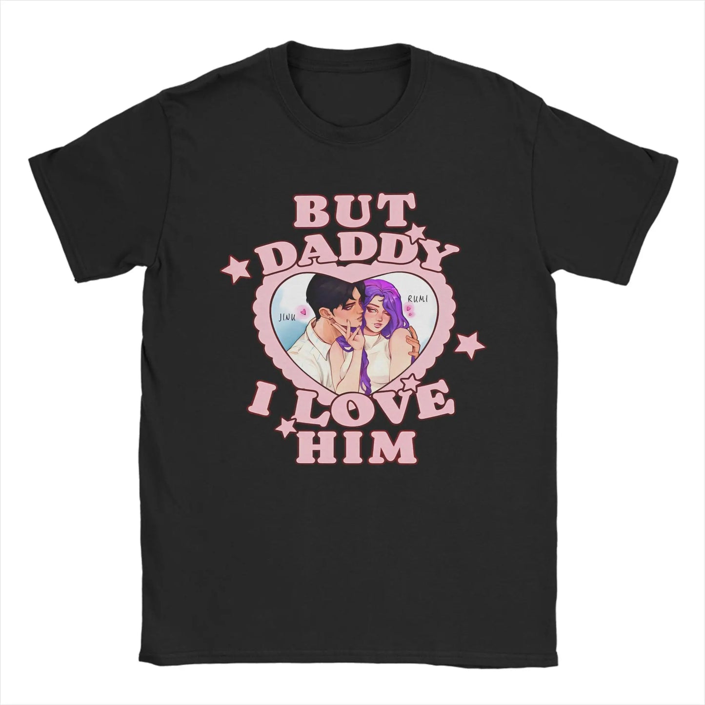 Oversized T Shirt But Daddy I Love Him Demon Hunters Jinu and Rumi Cotton T-Shirts Tee Shirt for Men Summer Casual Clothing