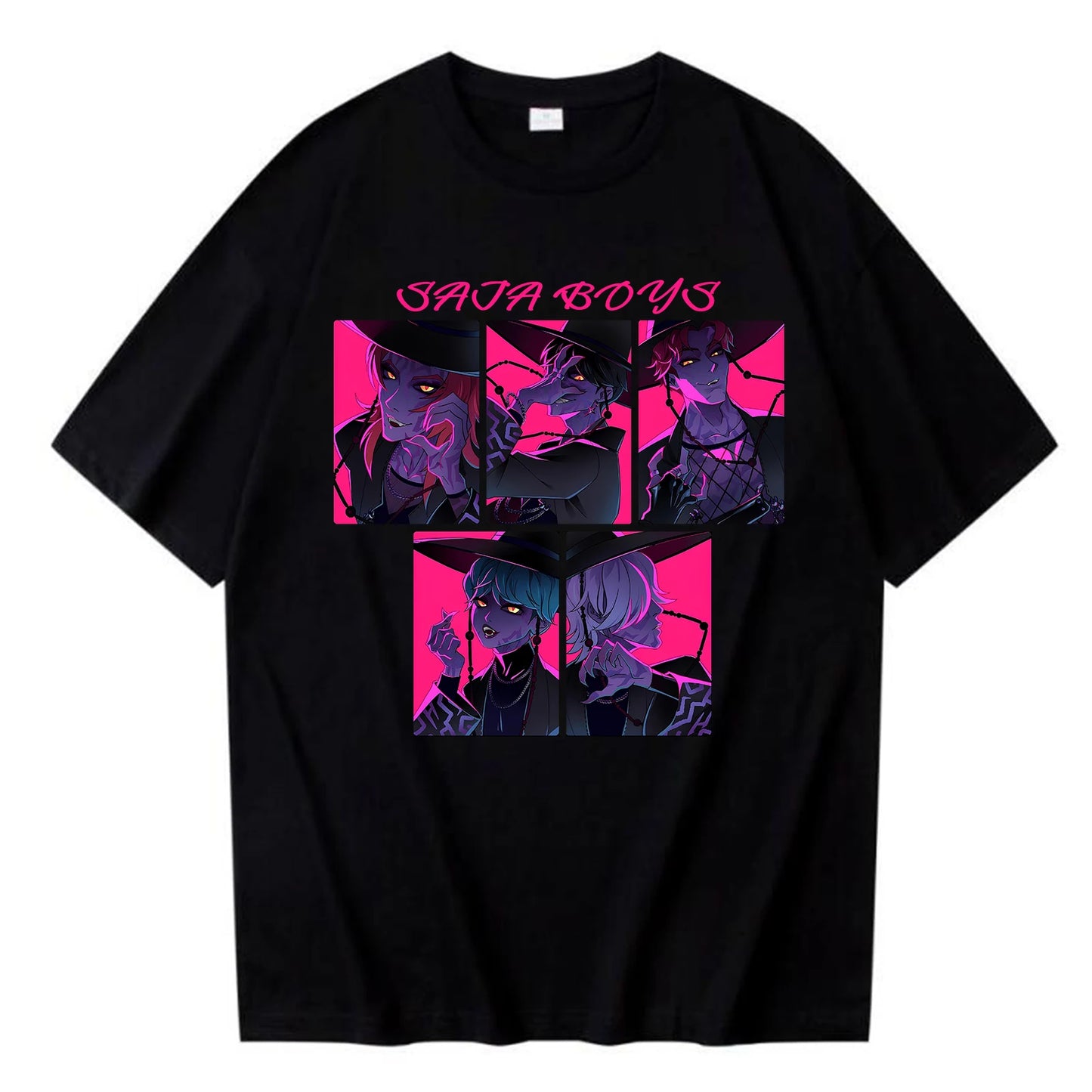 Kpop Demon Hunters Saja Boys T-shirt Harajuku Women Girl Huntrix O-neck Summer Shirt Gift for Fans