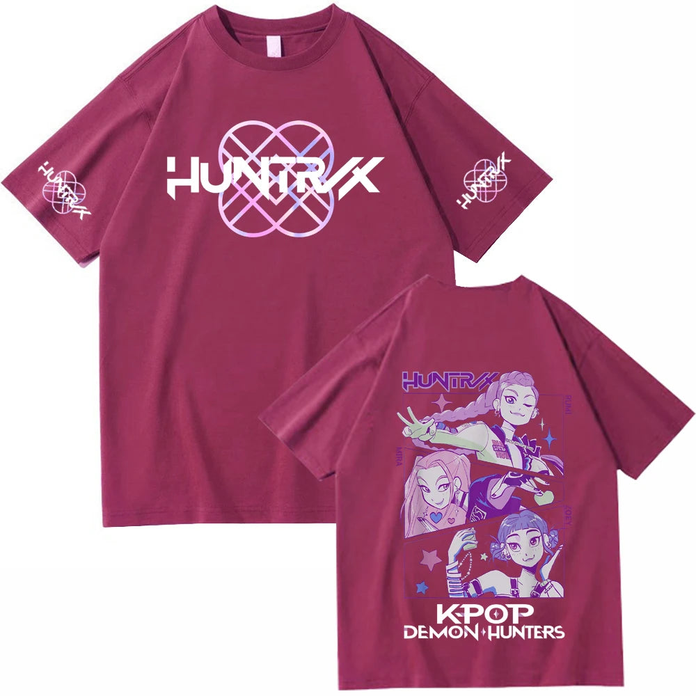 Anime K-Pop Demon Hunters T-shirt Harajuku O-neck Casual Shirt Gift