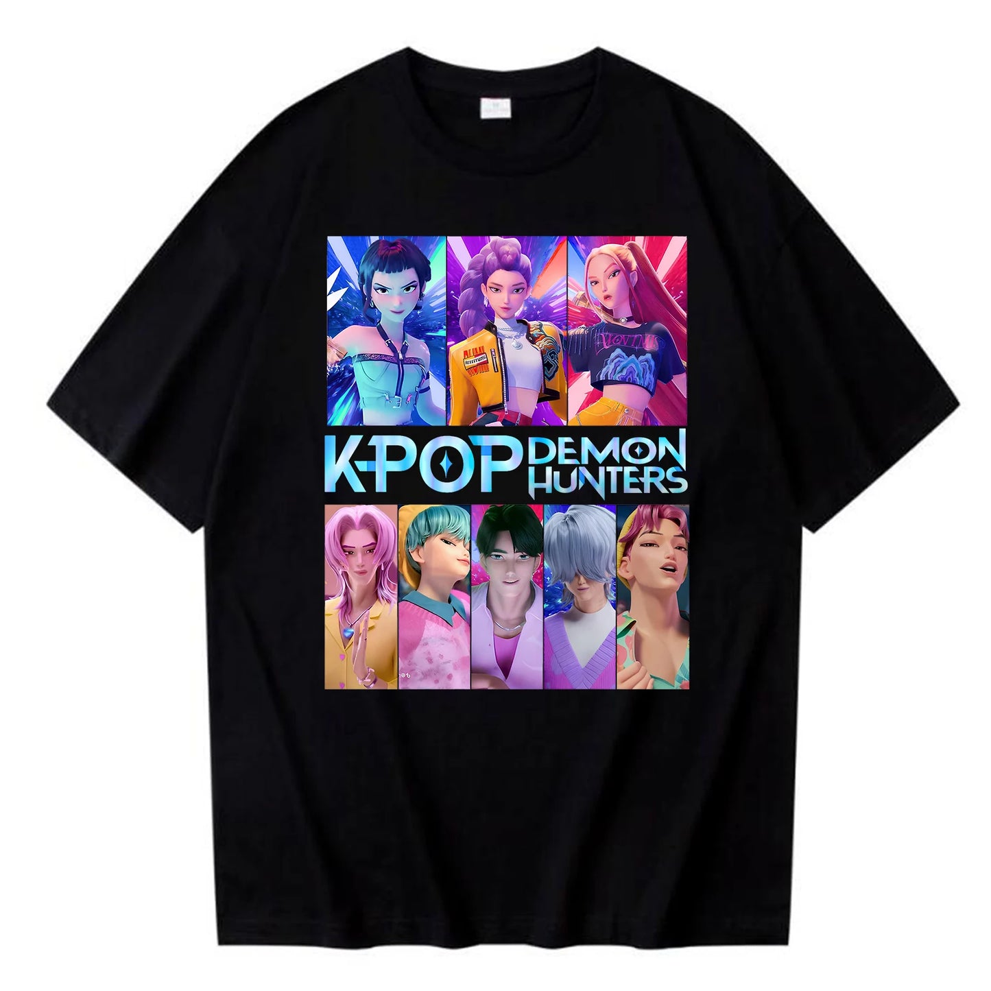 Kpop Demon Hunters Saja Boys T-shirt Harajuku Women Girl Huntrix O-neck Summer Shirt Gift for Fans
