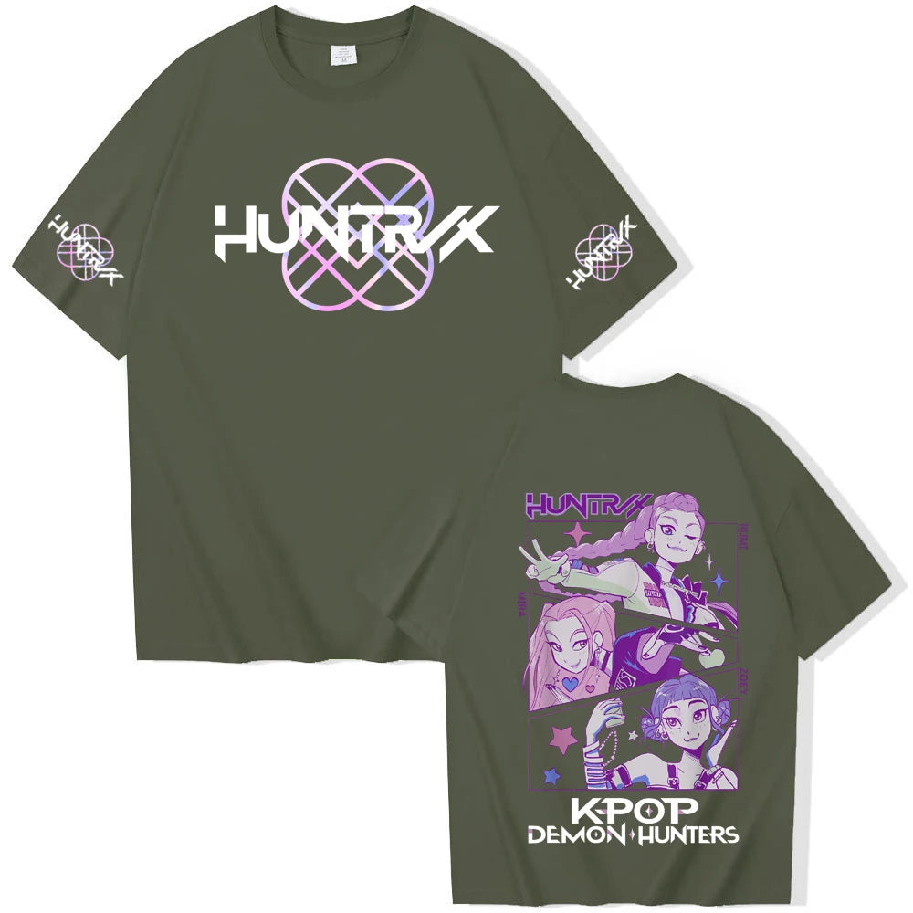 Anime K-Pop Demon Hunters T-shirt Harajuku O-neck Casual Shirt Gift