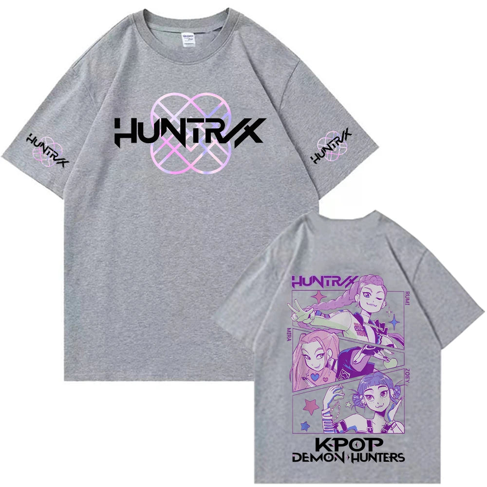 Anime K-Pop Demon Hunters T-shirt Harajuku O-neck Casual Shirt Gift