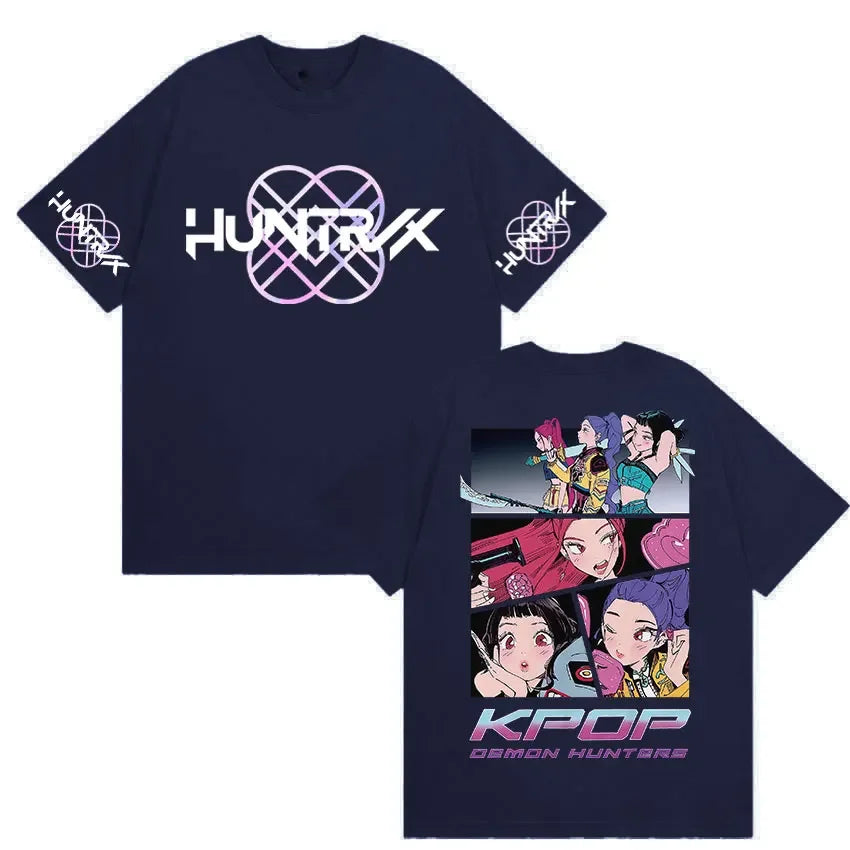 2025 K-pop Movies Demon Hunters Graphic T Shirt Men Women Summer Aesthetic Short Sleeve T-shirts Casual 100% Cotton T-shirt Tops