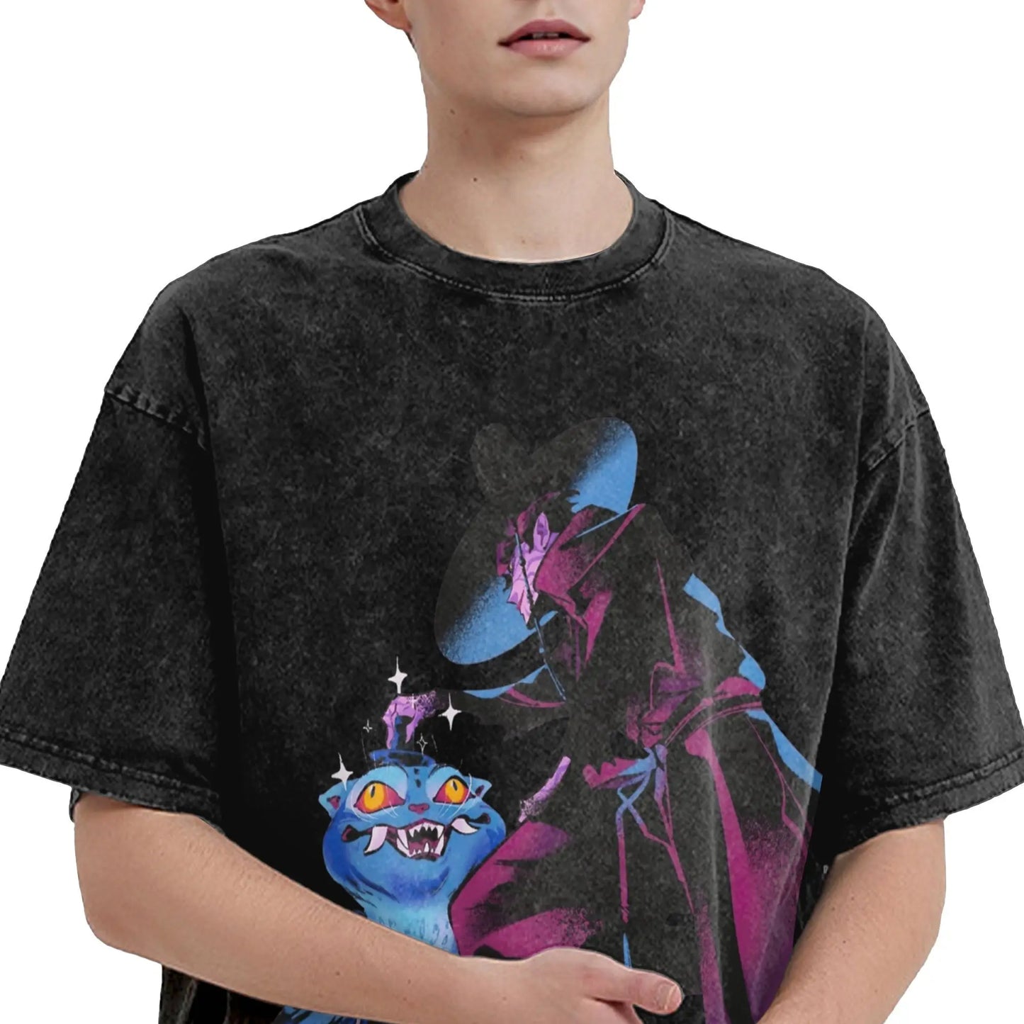 JINU Saja Boys Kpop Demon Hunters T-Shirt Men O Neck Cotton T Shirt I Made It for the Tiger But the Bird Keeps Taking It Tees