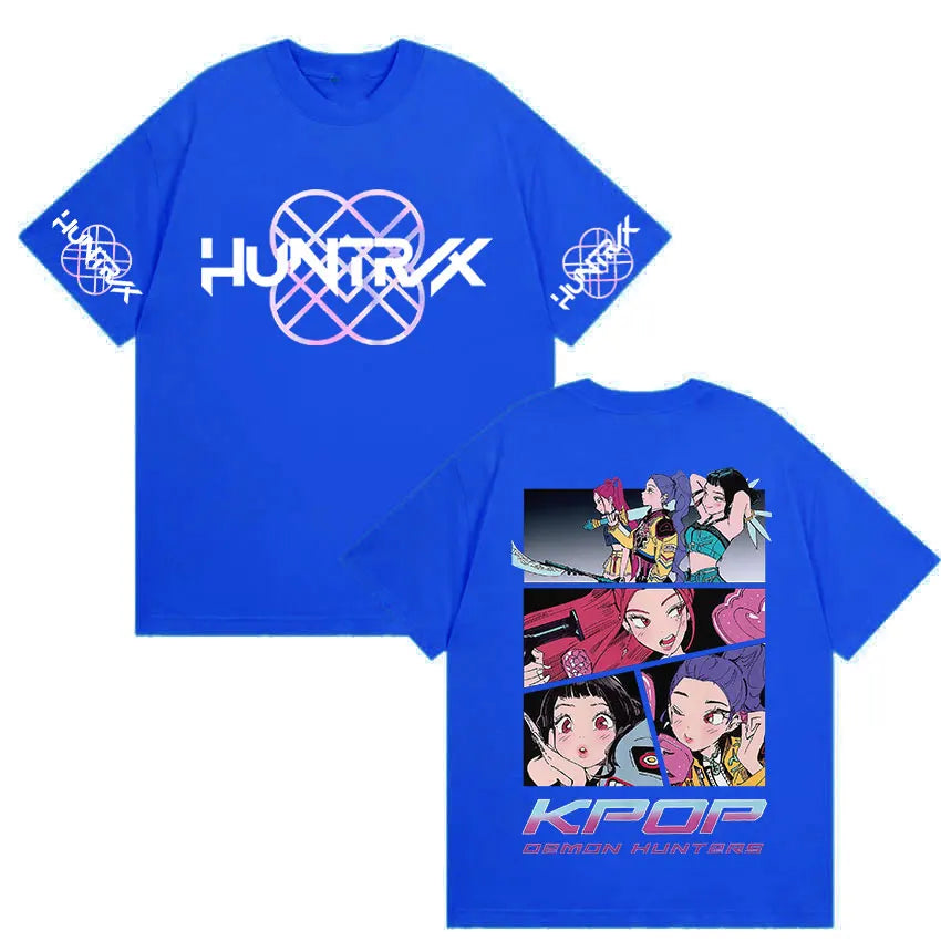 2025 K-pop Movies Demon Hunters Graphic T Shirt Men Women Summer Aesthetic Short Sleeve T-shirts Casual 100% Cotton T-shirt Tops