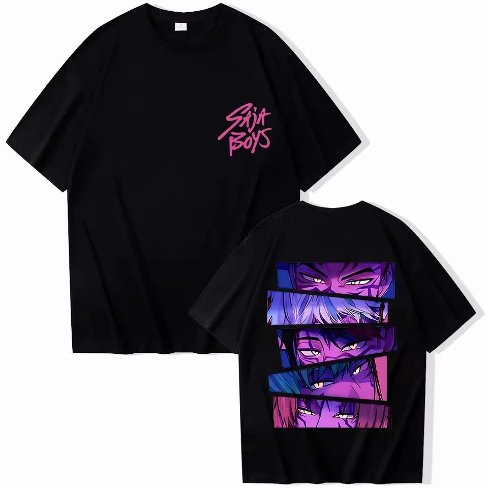 Kpop Demon Hunter Men's Anime Graphic T Shirts Summer Crew Neck Man Woman T-Shirt Homme Casual Daily Trendy Unisex Tees Y2k Tops