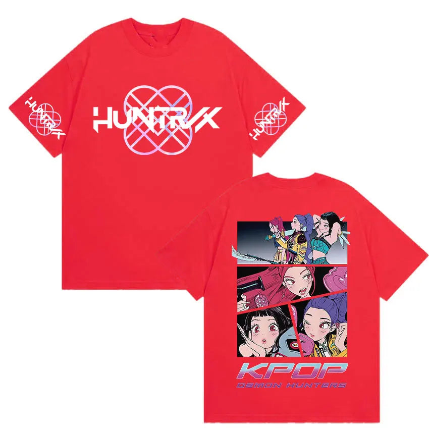 2025 K-pop Movies Demon Hunters Graphic T Shirt Men Women Summer Aesthetic Short Sleeve T-shirts Casual 100% Cotton T-shirt Tops