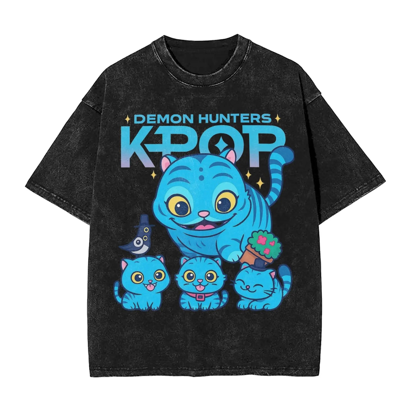 Oversize Saja Boys But Daddy I Love Him Kpop Demon Hunters Outfit T Shirt for Men Women Washed Cotton Tee Shirts Clothing