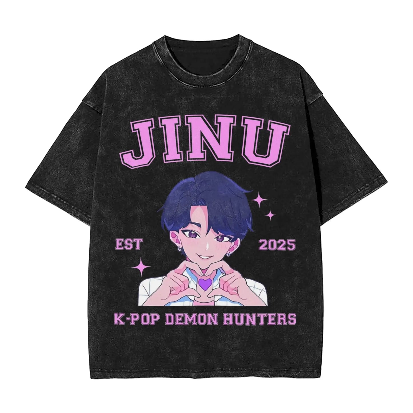 JINU Saja Boys Kpop Demon Hunters T-Shirt Men O Neck Cotton T Shirt I Made It for the Tiger But the Bird Keeps Taking It Tees