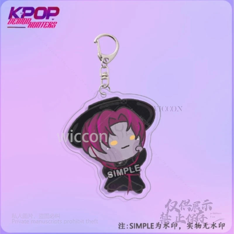 Exclusive Anime Demon Hunters K-Pop Mira Keychain mystery baby romance Jinu Zoe Abby pendant collection Key Chain Women Halloween Party