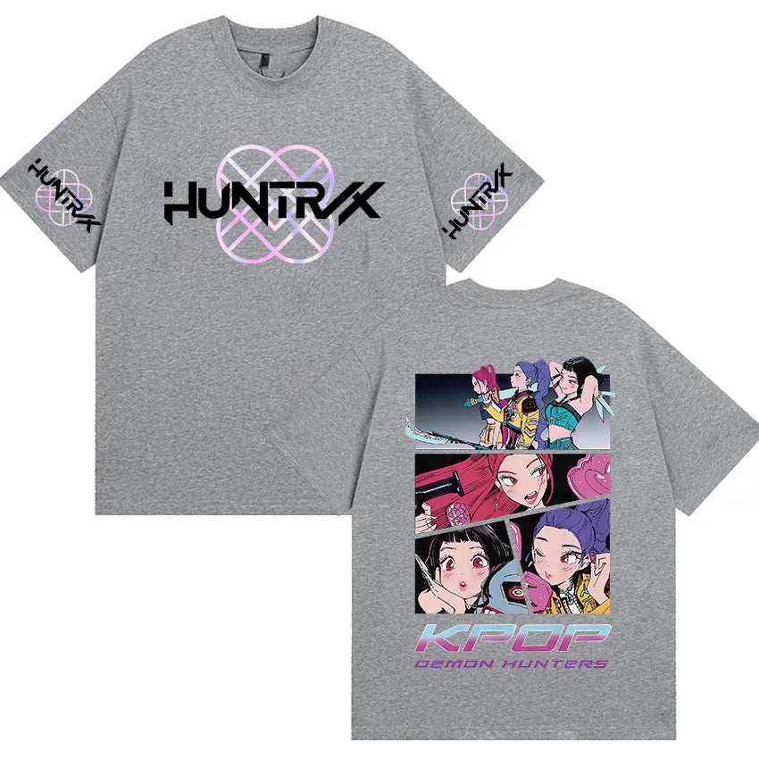 2025 K-pop Movies Demon Hunters Graphic T Shirt Men Women Summer Aesthetic Short Sleeve T-shirts Casual 100% Cotton T-shirt Tops