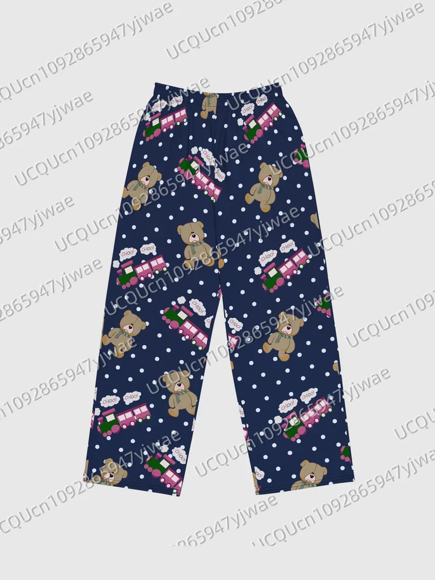 KPop Demon Hunters Pajamas 2025 KPop Demon Hunters Tiger Rumi Cats Print Women's Fashion Long Pants For Youth Men's Trousers