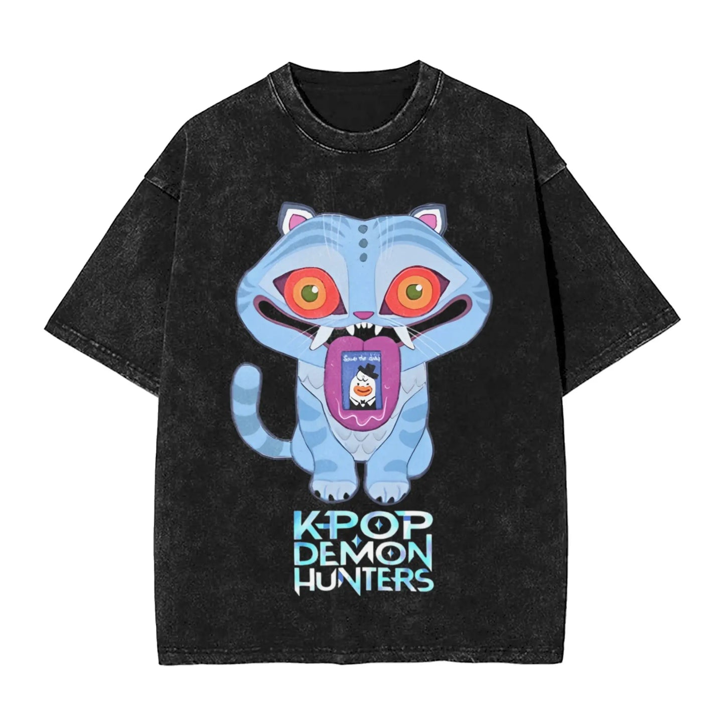 JINU Saja Boys Kpop Demon Hunters T-Shirt Men O Neck Cotton T Shirt I Made It for the Tiger But the Bird Keeps Taking It Tees
