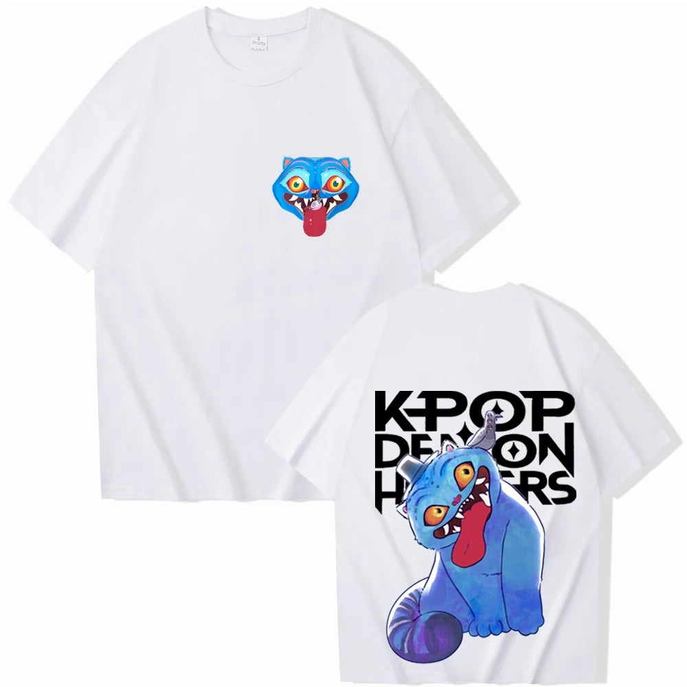 2025 Kpop Demon Hunters Tiger Pet T-shirt Unisex Men Women Casual Pullover Tops