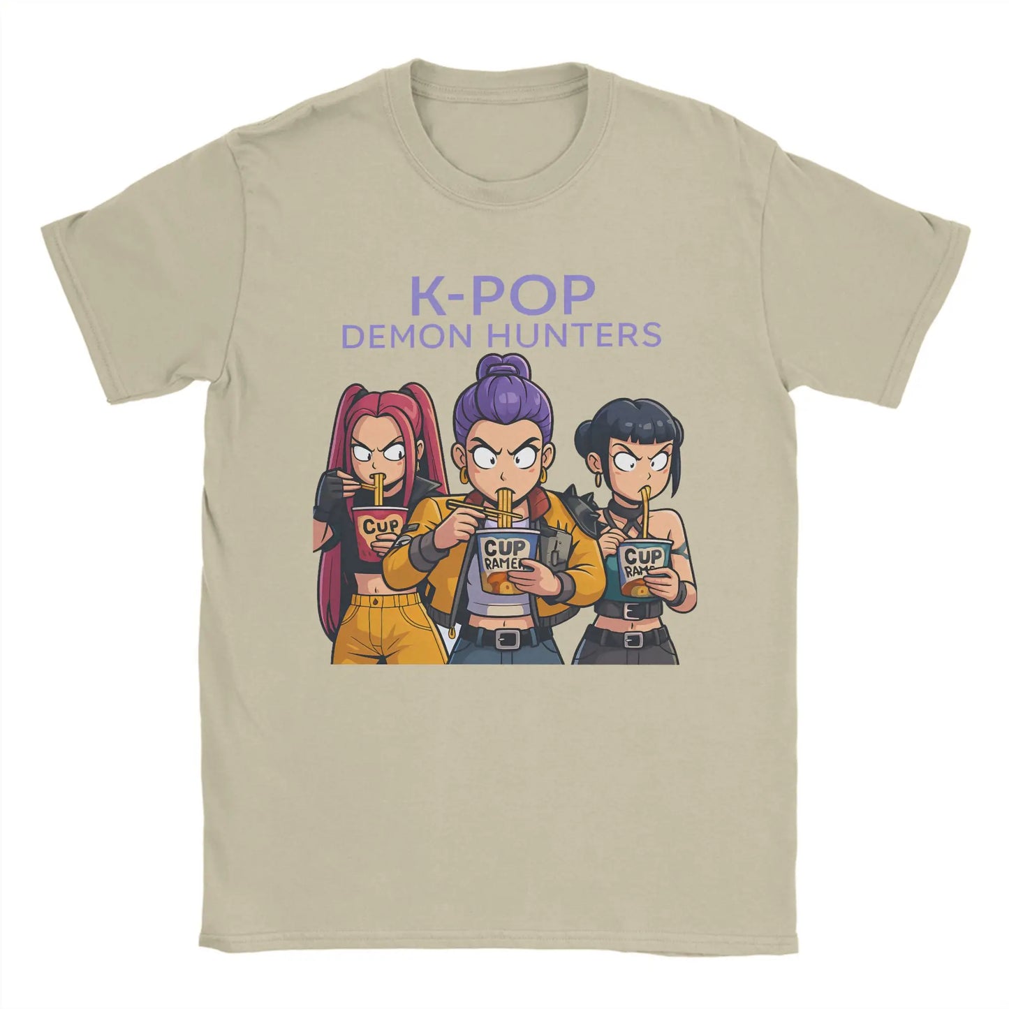 Crazy Rujinu Rumi And Jinu Kpop Demon Hunters T-Shirt for Men Round Neck 100% Cotton T Shirt Short Sleeve Tees Big Size Clothing