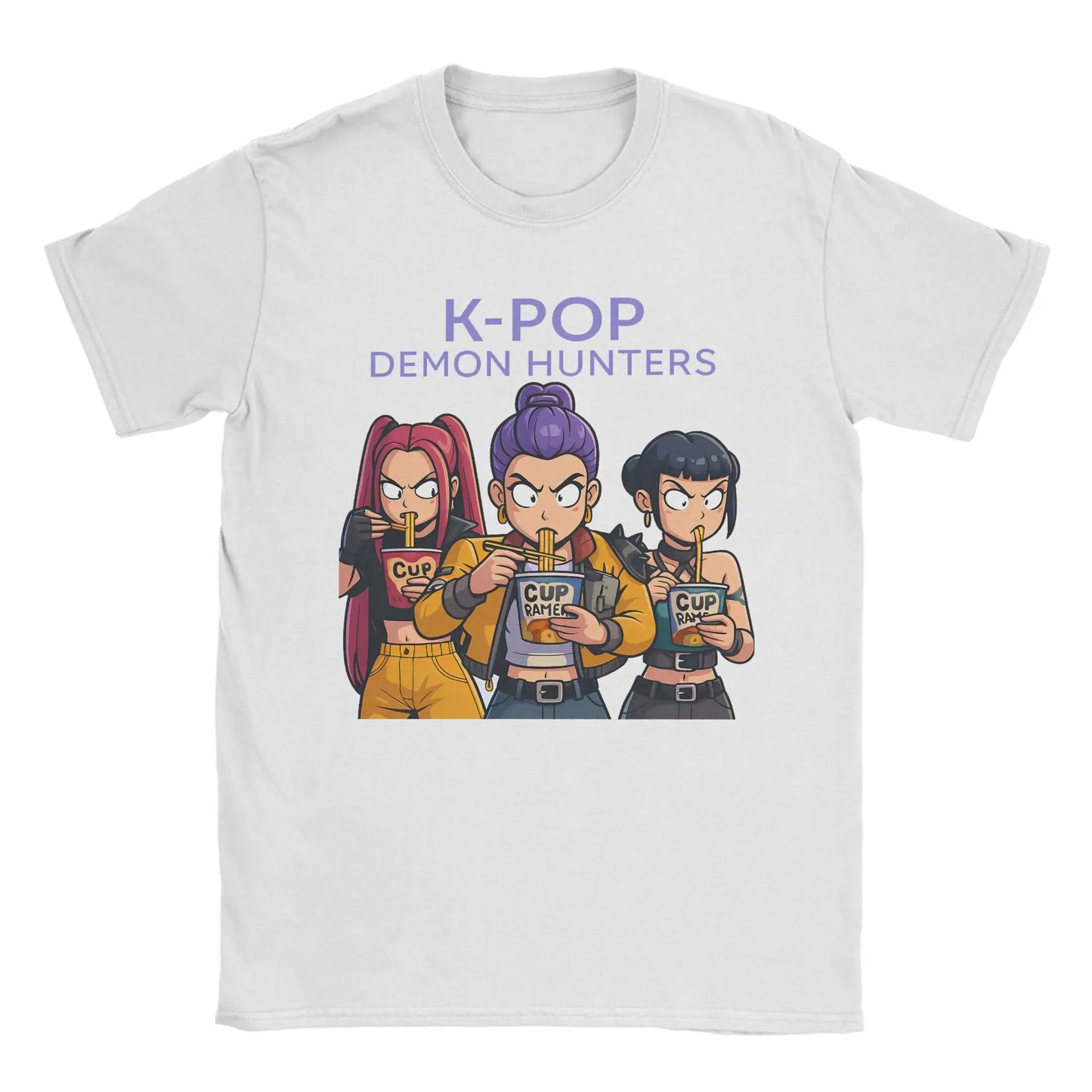 Crazy Rujinu Rumi And Jinu Kpop Demon Hunters T-Shirt for Men Round Neck 100% Cotton T Shirt Short Sleeve Tees Big Size Clothing