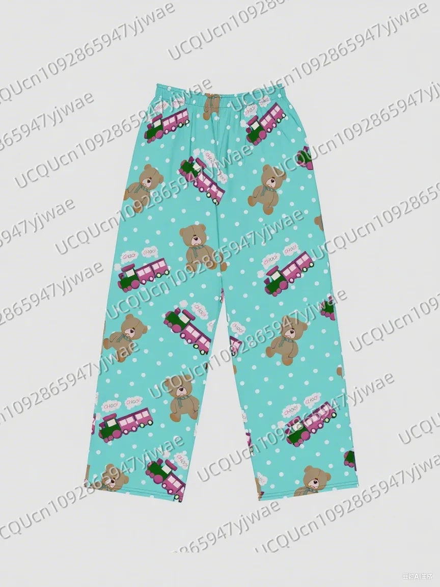 KPop Demon Hunters Pajamas 2025 KPop Demon Hunters Tiger Rumi Cats Print Women's Fashion Long Pants For Youth Men's Trousers