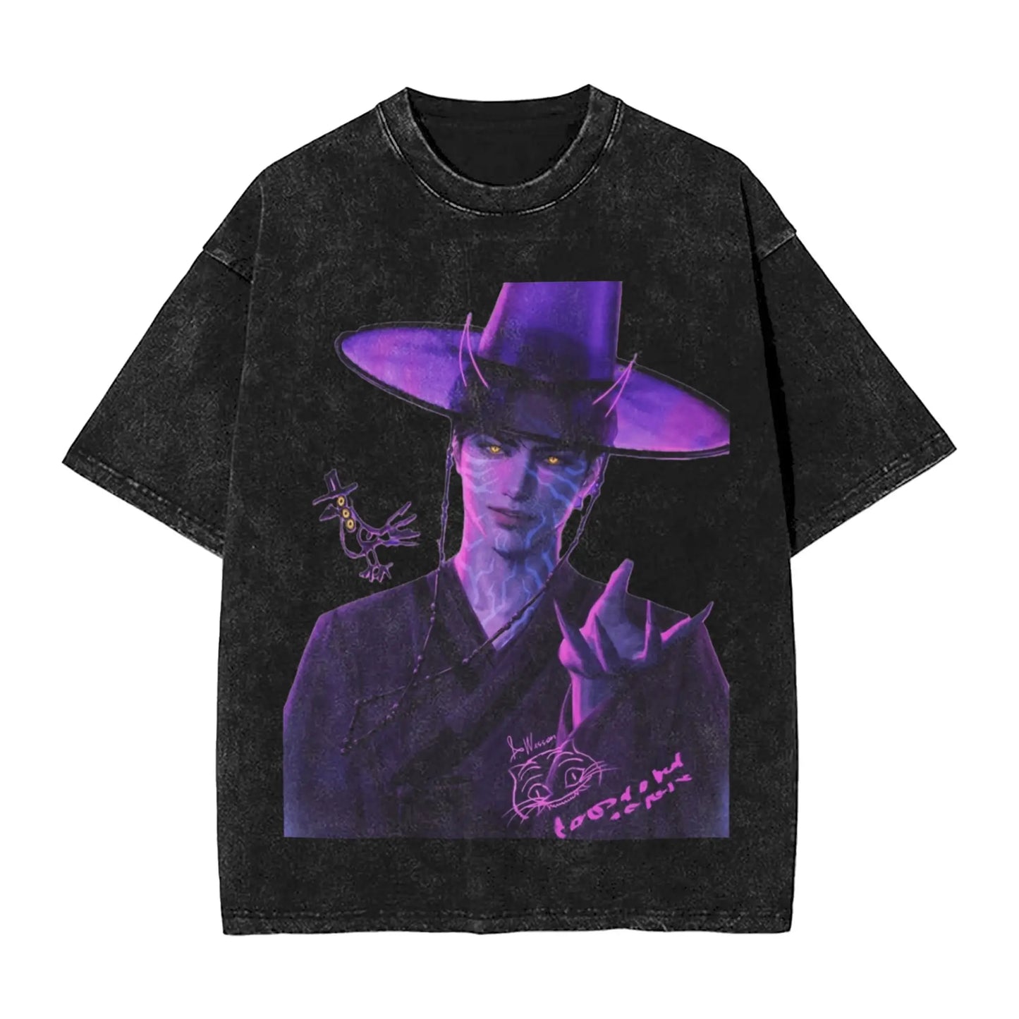 JINU Saja Boys Kpop Demon Hunters T-Shirt Men O Neck Cotton T Shirt I Made It for the Tiger But the Bird Keeps Taking It Tees