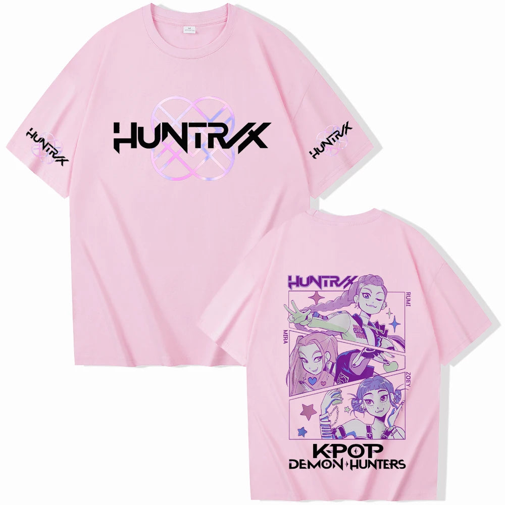 Anime K-Pop Demon Hunters T-shirt Harajuku O-neck Casual Shirt Gift
