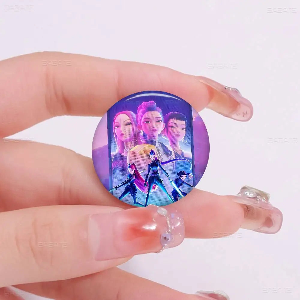 Popular Anime K-Pop D-demon H-hunters Creative Tinplate Soft Button Pins Animal Icon Brooch Lapel Backpack Badge