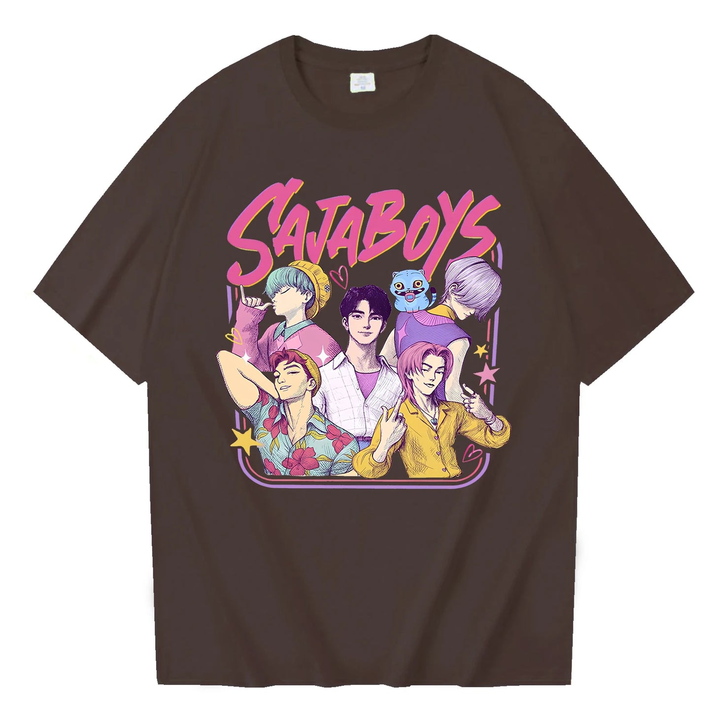 Kpop Demon Hunters Saja Boys T-shirt Harajuku O-neck Shirt Gift for Fans