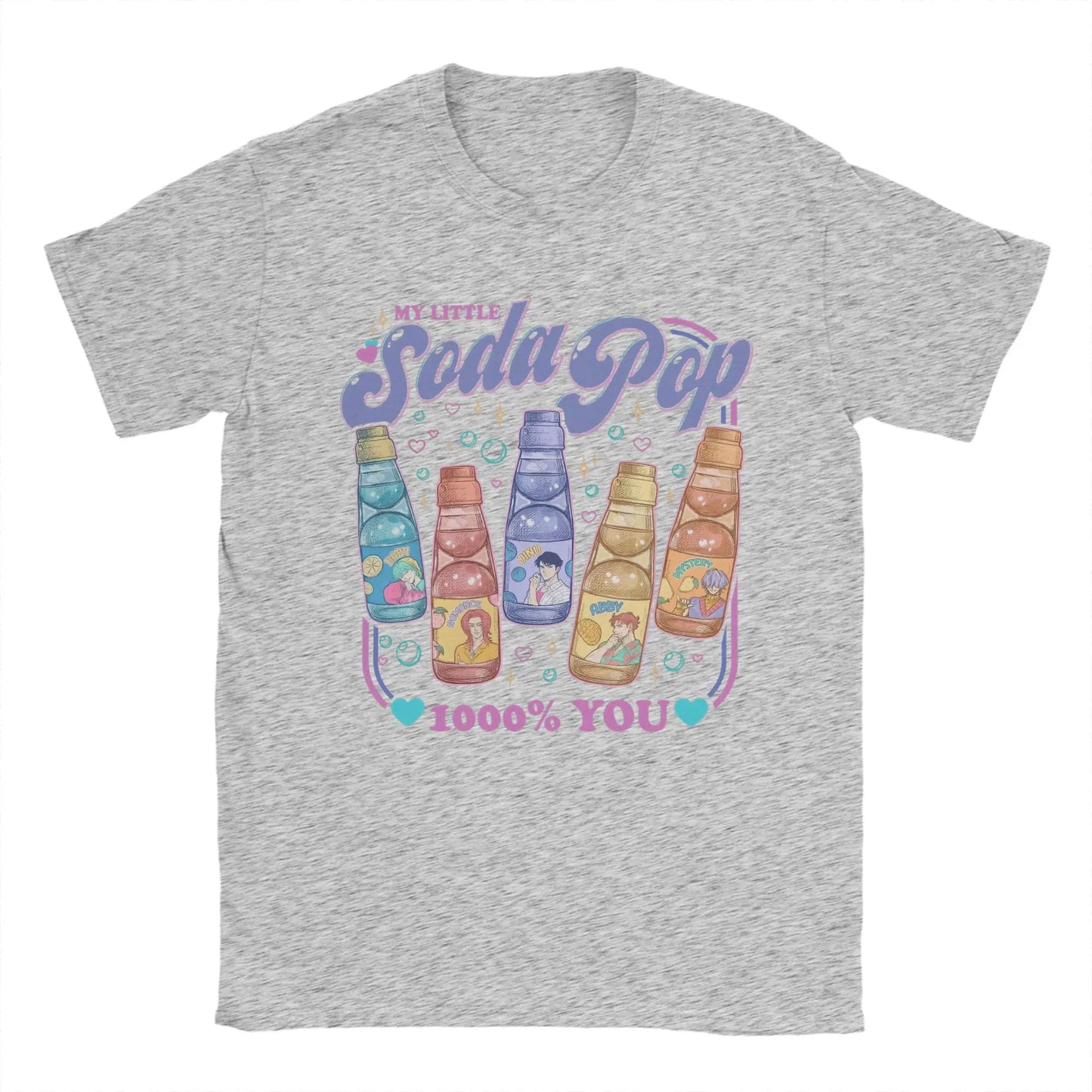 Soda Pop Saja Boys Demon Hunters Kpop T Shirt Men Pure Cotton Vintage T-Shirts Round Collar Tees Short Sleeve Tops Adult