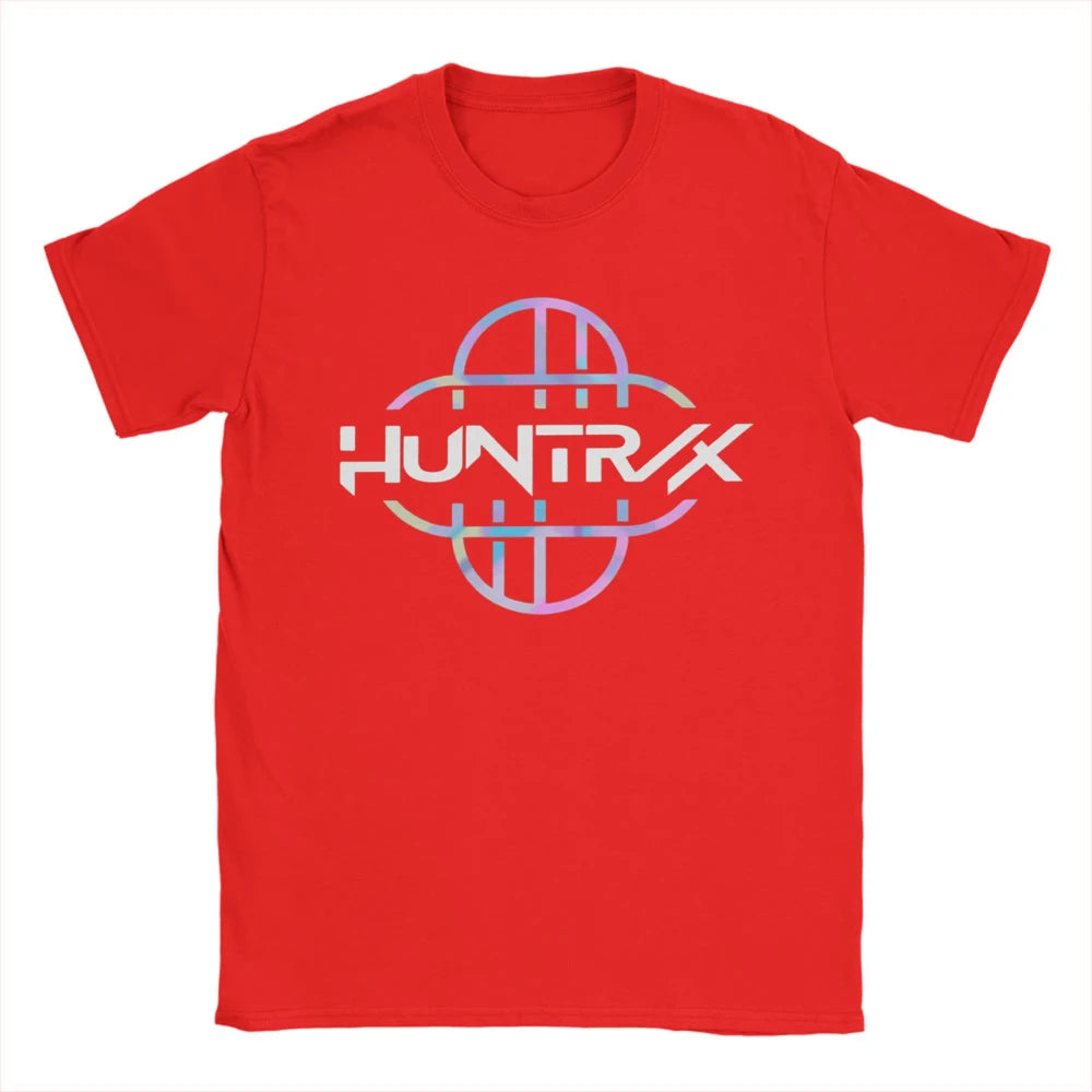 K POP Demon Hunters Logo T-Shirt for Men HUNTRIX Casual Pure Cotton Women Tees O Neck Short Sleeve T Shirts Adult Clothing