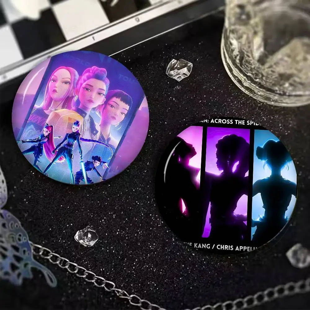 Popular Anime K-Pop D-demon H-hunters Creative Tinplate Soft Button Pins Animal Icon Brooch Lapel Backpack Badge