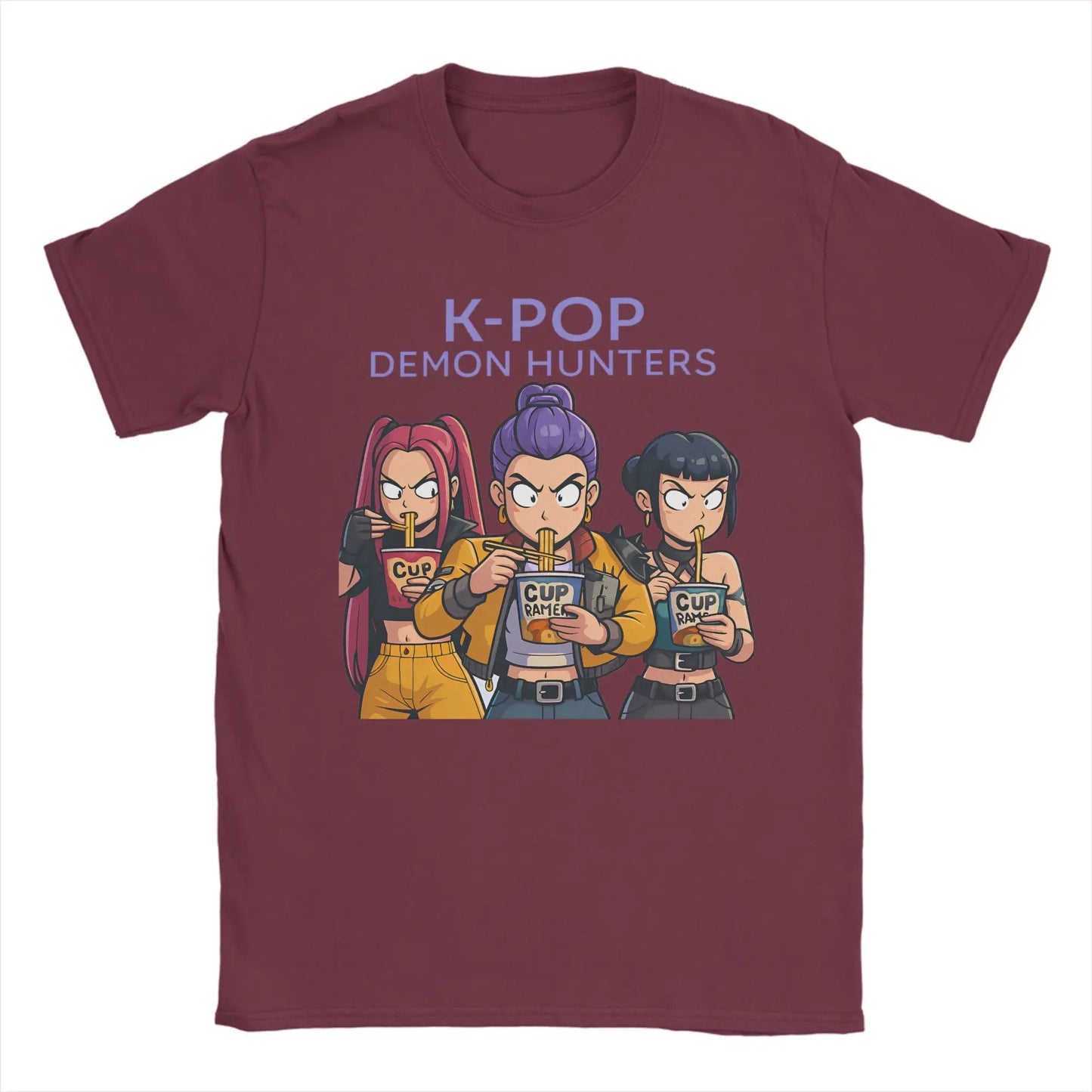 Crazy Rujinu Rumi And Jinu Kpop Demon Hunters T-Shirt for Men Round Neck 100% Cotton T Shirt Short Sleeve Tees Big Size Clothing