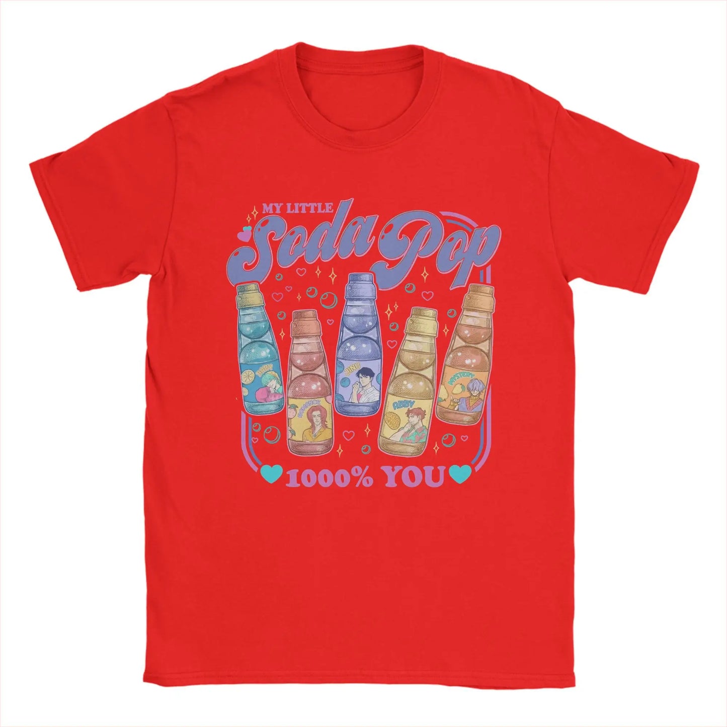 Soda Pop Saja Boys Demon Hunters Kpop T Shirt Men Pure Cotton Vintage T-Shirts Round Collar Tees Short Sleeve Tops Adult