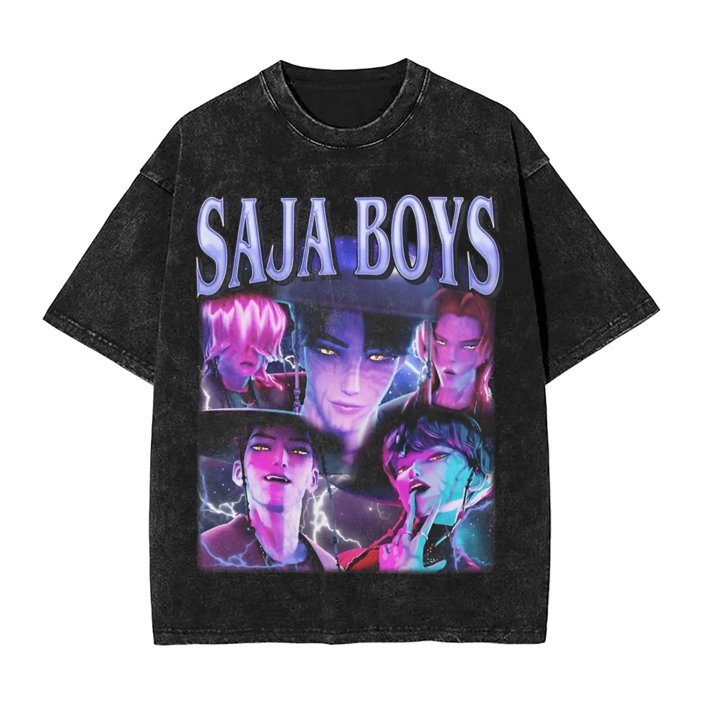 Oversize Saja Boys But Daddy I Love Him Kpop Demon Hunters Outfit T Shirt for Men Women Washed Cotton Tee Shirts Clothing