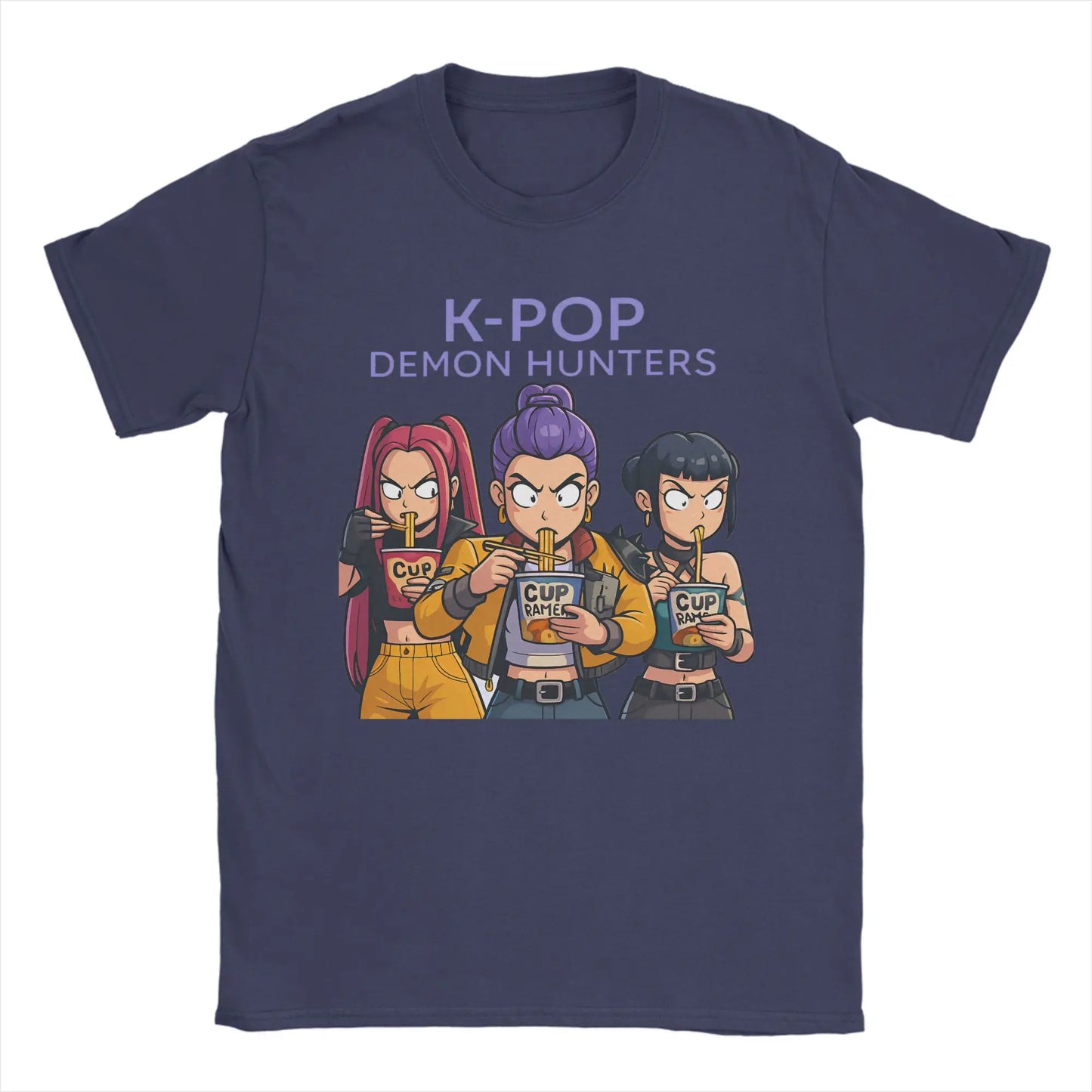 Crazy Rujinu Rumi And Jinu Kpop Demon Hunters T-Shirt for Men Round Neck 100% Cotton T Shirt Short Sleeve Tees Big Size Clothing