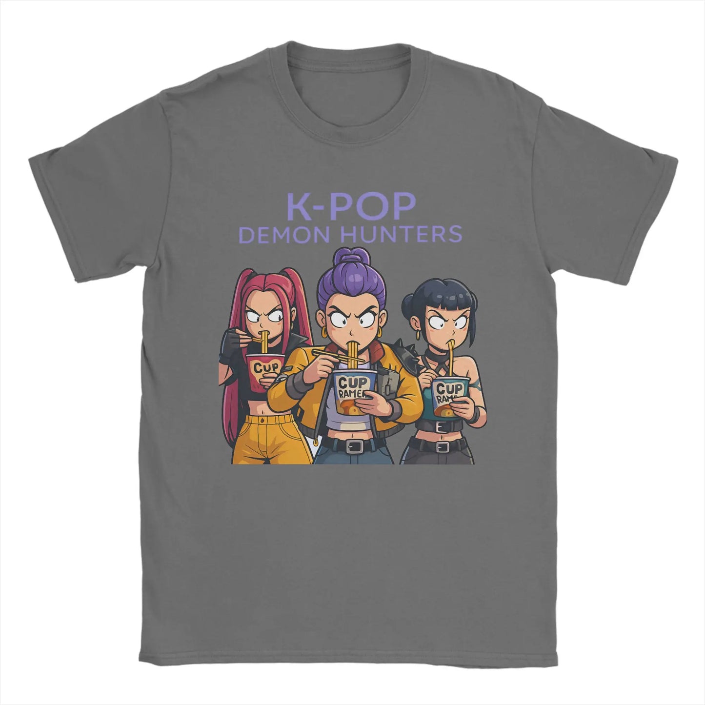 Crazy Rujinu Rumi And Jinu Kpop Demon Hunters T-Shirt for Men Round Neck 100% Cotton T Shirt Short Sleeve Tees Big Size Clothing
